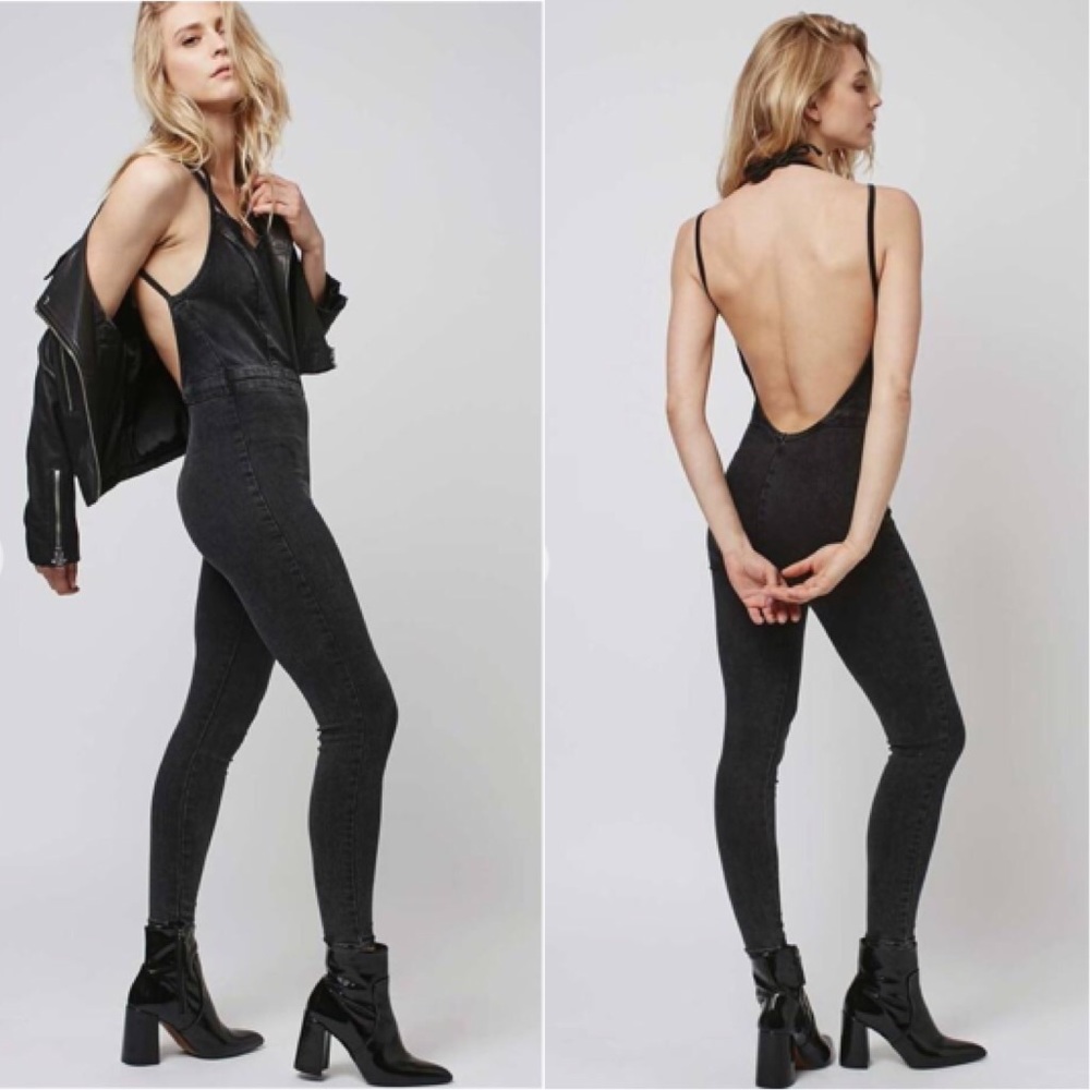 TopShop MOTO Washed Black Joni Catsuit 8